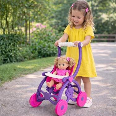 Imagem de Carrinho Boneca Grande Menina Brinquedo Infantil Bebe Oferta - Lugo Br