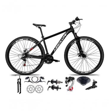 Imagem de Bicicleta Aro 29 Absolute Nero 5 Alumínio 24v Câmbios Shimano Freio Hidráulico K7 Garfo Comtrava Preto 21