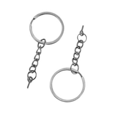 Imagem de Argolas De Metal Em Branco Para Chaveiros De 25, 28 E 30mm, 10-20 Peça