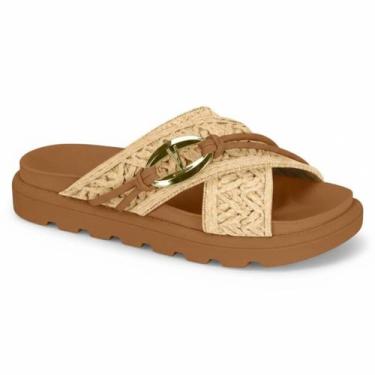 Imagem de Sandália Vizzano Casual Slide Tratorada Feminina Confortável Original 