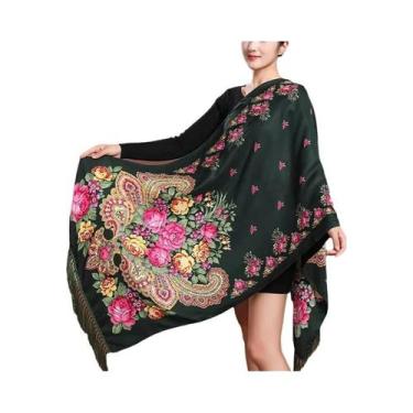 Imagem de Xale Feminino De Inverno Em Pashmina 2024: Lenço Estampado De Designer
