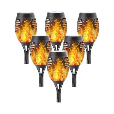 Imagem de Luz Solar de Chama com 12/33 LEDs - Para Jardim e Gramado - Liga/Desli