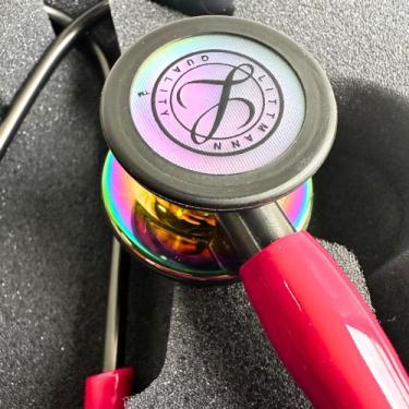 Imagem de Estetoscópio 3M Littmann Cardiology IV Cores Variadas, Framboesa Rainb
