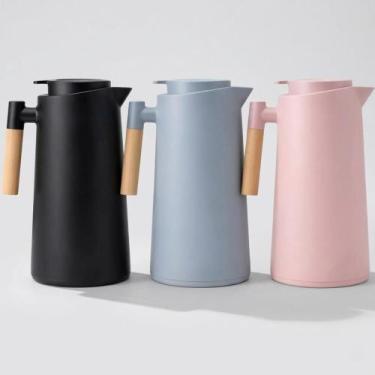 Imagem de Garrafa Térmica Amsterdã com Cabo de Madeira 1 Litro Sortida - Istok