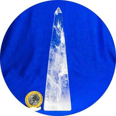 Imagem de Obelisco Quartzo Cristal Pedra Natural 12 a 14 cm 200 a 300g - Tipo B 