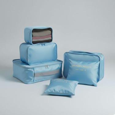 Imagem de Kit Bolsas de Viagem Organizador Prático de Mala Roupa 6 pçs Linda - N