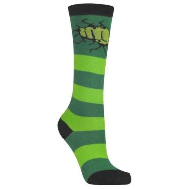 Imagem de Meia 3/4 Cano Alto Incrível Hulk Infantil e Adulto - Miimos, G