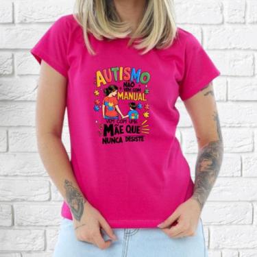 Imagem de Camiseta Babylook Feminina Preta Azul Inclusão Autista Autismo TEA Plu