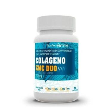 Imagem de Colágeno ZMC Duo Tipo I e II 1270mg 60 Cápsulas Apisnutri  Colágeno co