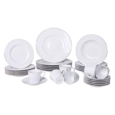 Imagem de Aparelho de Jantar Tramontina Joana em Porcelana Decorada 30 Peças