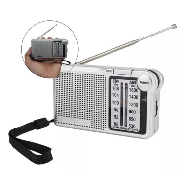 Imagem de Rádio Portátil AM-FM LE-662 com Som Claro, Antena Telescópica Ajustável e Bateria Recar...