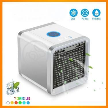 Imagem de Mini Ar Condicionado Portátil Arctic Air Cooler com 3 Velocidades e Função Umidificador e Purificador Ciclo Frio 110V