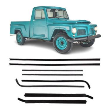 Imagem de Jogo de Canaletas e Pestanas para Portas F103 Ford Pick-up F-75 1977 a 1982 e Rural Wil...