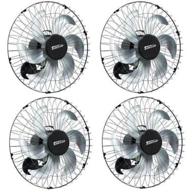 Imagem de Kit 4 Ventiladores Parede 50cm 200W Industrial Turbo Turbão 6 Pás Bivo