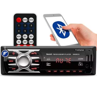 Imagem de Aparelho De Som Carro Radio Automotivo Bluetooth Pendrive Sd Rádio Uni