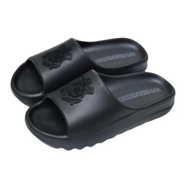 Imagem de Chinelo Nuvem Corinthians Slide Oficial Licenciado All Black-Unissex