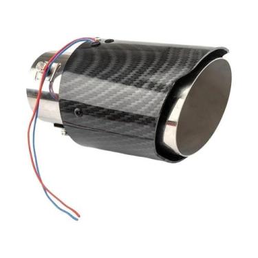 Imagem de Ponteira De Escape Universal Para Carro Com Luz LED Vermelha E Azul, S