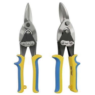 Imagem de Tesoura De Aviação Kit 2 Peças  Corte Reto E Direito 10 - Guepar