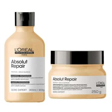 Imagem de Kit L`Oréal Professionnel Serie Expert Absolut Repair Gold Quinoa (Shampoo 300ml + Másc...