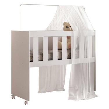 Imagem de Mini Berço Multifuncional Rubi com Colchão Branco Acetinado - Tigus Baby