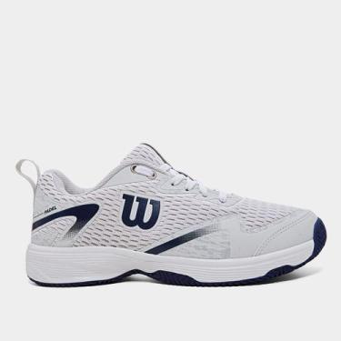 Imagem de Tênis Wilson K Padel 3.0 Saibro, Branco, Marinho, 43