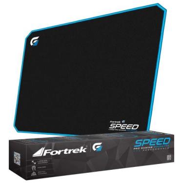 Imagem de Mouse Pad Gamer Speed Borda Costurada Azul Para Mouse Fps Razer  Logit