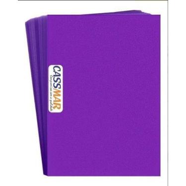 Imagem de Capa Para Encadernação A4 Roxo Couro Fundo Pp 0,30 100un - Cassmar