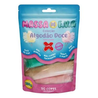 Imagem de Massa de EVA para Modelagem 250g 10 Cores Pastéis Make+