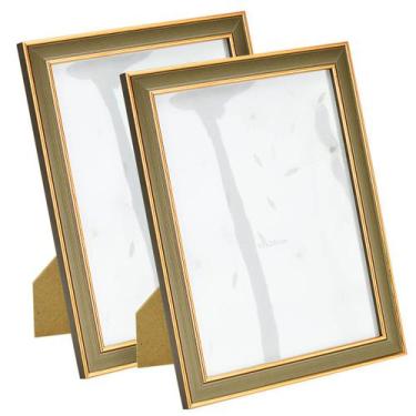 Imagem de Kit 2 porta retrato 15x20cm 5485 com Apoio - Livon, Marrom