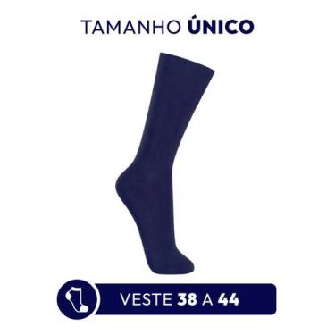 Imagem de Kit 3 Pares Meia Social Algodão Cano Longo Trabalho Empresa Meias S2 -