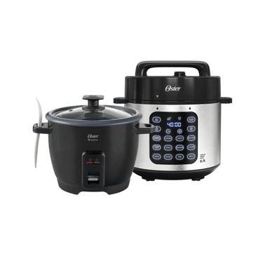 Imagem de Kit Panela de Pressão e Arroz Elétrica Oster OPAN930 5 e 7L 1000W 110V