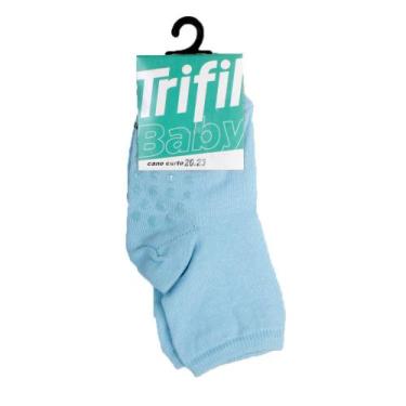 Imagem de Meia Trifil Baby Antiderrapante, Cor:Azul Claro Tamanho:20/23 Unissex 