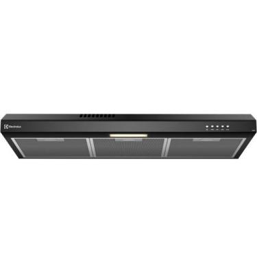 Imagem de Depurador de Ar 80 cm Luz LED e Filtragem Dupla Preto DE8SB Electrolux