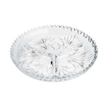 Imagem de Petisqueira De Cristal Lyor 22cm 3 Divisórias Redonda Vidro - Geral