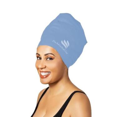 Imagem de Touca De Natação Afro GG Daminhacor, Azul claro