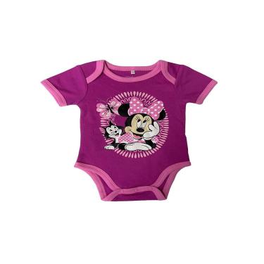 Imagem de Body Manga Curta Infantil Basic + Disney Minnie Algodão Rosa