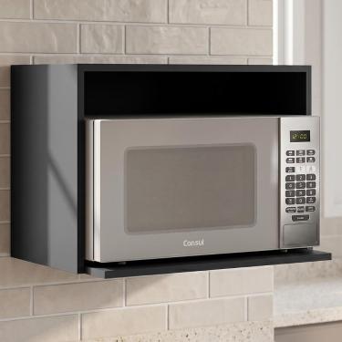 Imagem de Suporte Micro-ondas Forno Z44 58CM sem Porta MDP Grafite Mpozenato 58CM 12kg