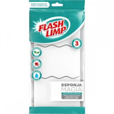Imagem de Esponja Multiuso Magia Flash C/3 7757-3 - FLASH LIMP