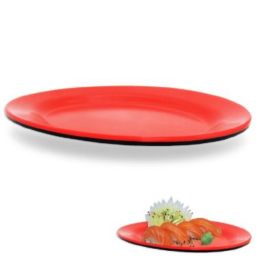 Imagem de Travessa Prato Oval Melamina p/ Sushi Sashimi Japones 25cm