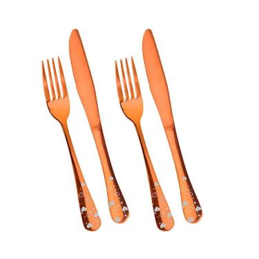 Imagem de Jogo Talheres De Mesa 4 Peças Elite Glamour Cobre Gourmet Mix