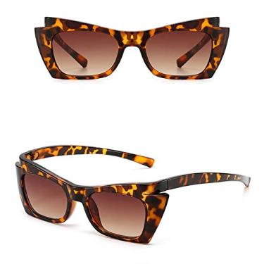 Imagem de Cat Eye Sunglasses Women Vintage Gradient Small Sun Glasses Women Men Eyewear Elegant Gafas De Sol,LeopardTea,china