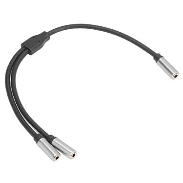 Imagem de Cabo adaptador, fêmea estéreo de alta fidelidade de 3,5 mm para plugue fêmea estéreo, conector divisor portátil de 0, 1 a 2, para celular de expansão, tablet,(3.5 1 fêmea