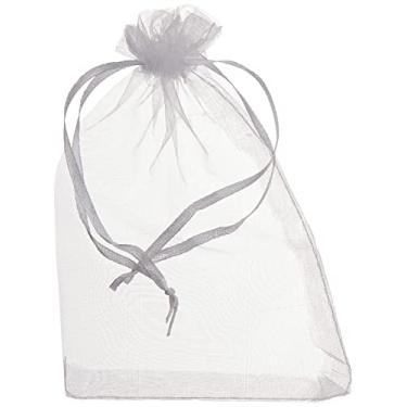 Imagem de Gala Saco de Tecido de Organza Pacote de 10 Unidades, Branco, 10 x 15 cm