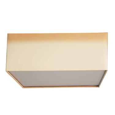 Imagem de Luminária Plafon Quadrado Cúpula em Tecido 40x40x15 Cor:Cru6024