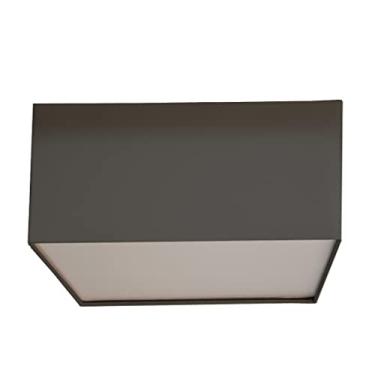 Imagem de Luminária Plafon Quadrado Cúpula em Tecido 30x30x15 Cor:Preto6017