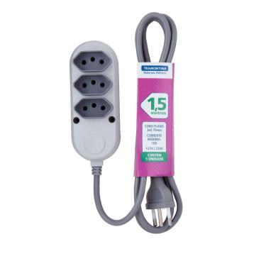 Imagem de Extensão Múltipla 3 Tomadas 2P+T 10 A 250 V Tramontina 1,5 m Tramontina