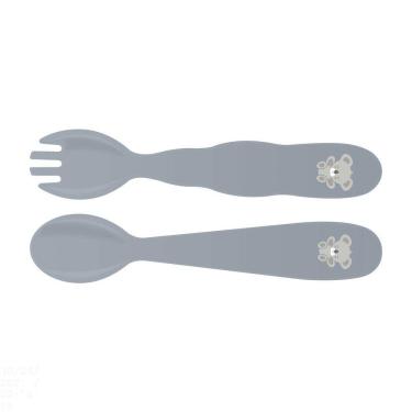 Imagem de Jogo de Talheres Infantil Tramontina Le Petit Cinza 02 Peças Tramontina