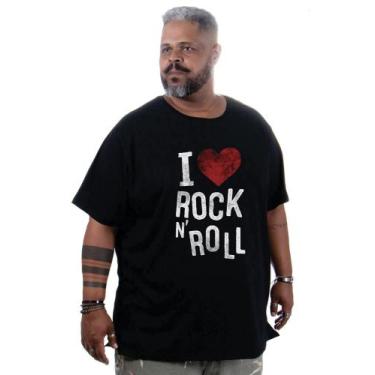 Imagem de Camiseta Masculina Basica Techmalhas I Love Rock Roll G1 A G3