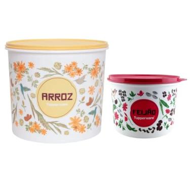 Imagem de Tupperware Kit Essencial Arroz 5Kg Plus & Feijão 2Kg Floral
