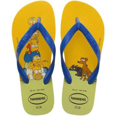 Imagem de Chinelo Havaianas Licenciado Simpsons 39/0 Amarelo Citrico - Taiwan Co